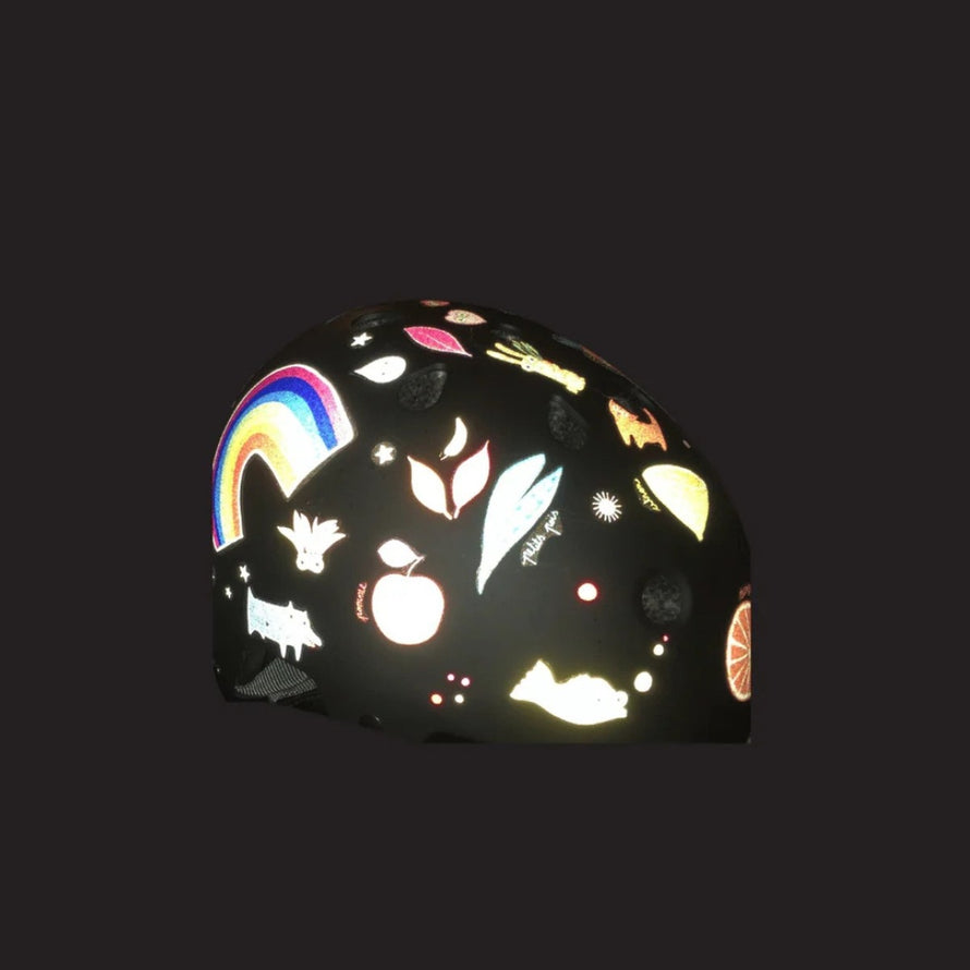 Autocollants réfléchissants pour vélo Rainette avec motifs colorés fantaisie pour sécurité et originalité