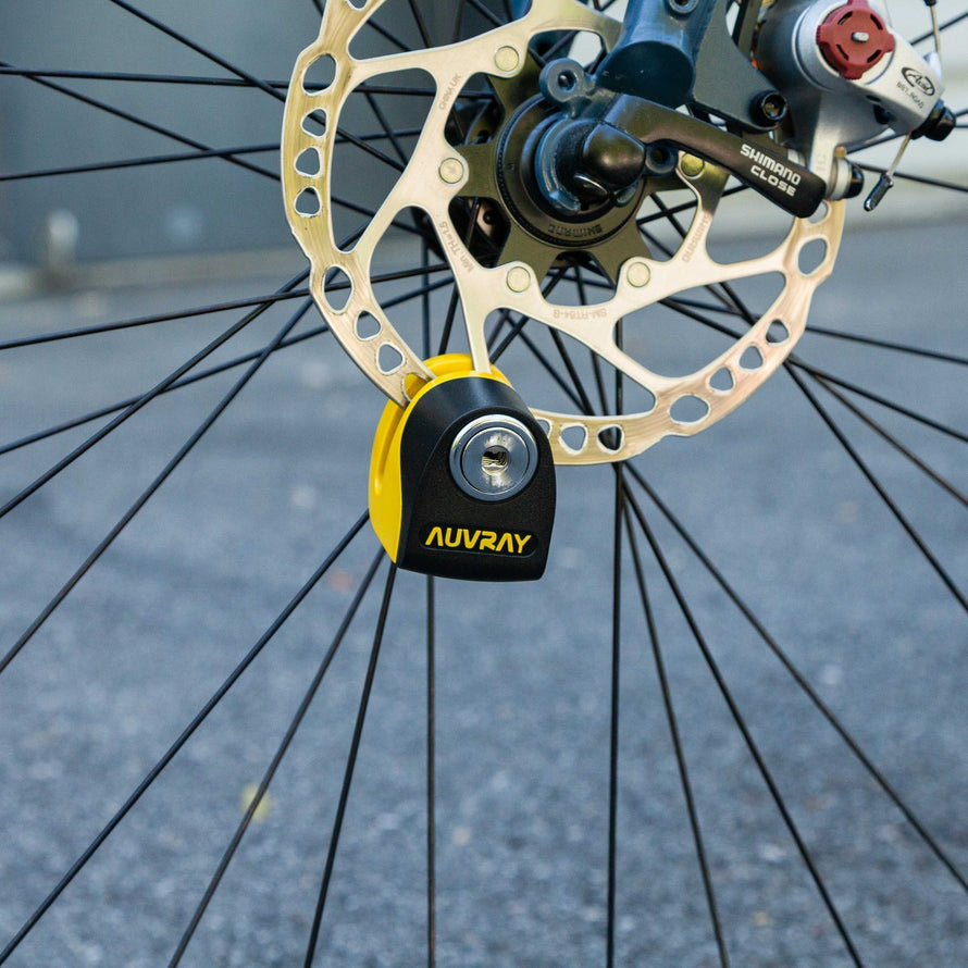 Auvray Antivol vélo alarme 120 dB B-Lock 06 Mini fixation disque de frein