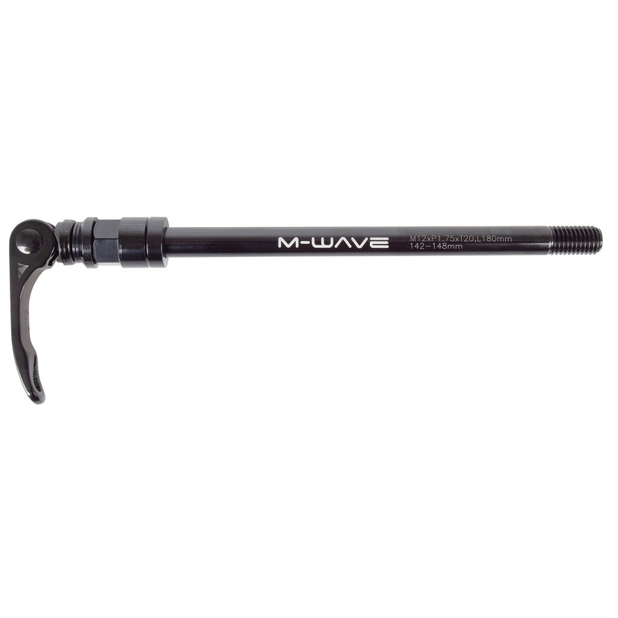 Axe traversant universel 12 mm M-Wave avec support remorque pour vélo robuste et facile à installer