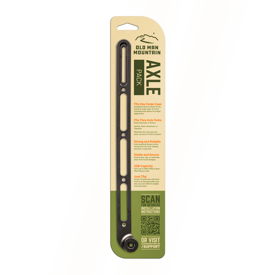 Prêt pour l'aventure ? Fixez vos sacs sur n'importe quelle fourche avec l'Axle Pack Old Man Mountain