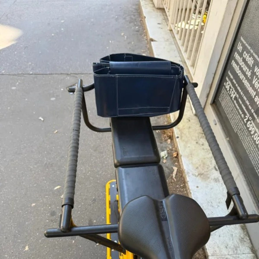 Bac arriere retractable Bacatail Suzon and Suzette pour velo Longtail, transport modulable et pratique