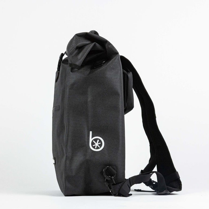 Sac a dos convertible sacoche velo Badawin Nyx 3-en-1 noir avec materiaux imperméables et design innovant