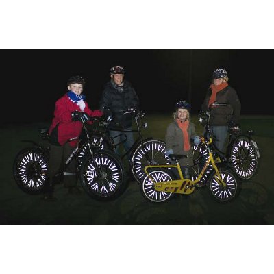 Neinkie Vélo Rayon Réflecteur Vélo Rayon Peaux Wraps, Bande Réfléchissante  d'Avertissement de Décoration de Roue pour BMX MTB Enfants Vélo de Montagne  de Route 