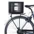 Caisse velo Basil MIK Crate 29,5L noire fixee sur porte-bagages pour transport pratique