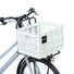 Caisse vélo Basil Crate blanche pour porte-bagages, légère et aérée, idéale pour transporter vos affaires en ville