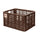 Caisse vélo Basil Crate marron aérée pour porte-bagages, pratique et résistante pour transport urbain sécurisé