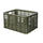 Caisse vélo Basil Crate olive pour porte-bagages, robuste et ventilée pour un usage urbain pratique