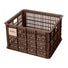 Caisse vélo Basil Crate marron pour porte-bagages, solide et aérée pour un transport urbain sécurisé