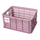 Caisse vélo Basil Crate rose pour porte-bagages, légère et aérée pour un transport urbain pratique et sécurisé