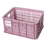 Caisse vélo Basil Crate rose pour porte-bagages, légère et aérée pour un transport urbain pratique et sécurisé