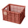 Caisse vélo Basil Crate terracotta pour porte-bagages, légère et aérée pour un transport urbain sécurisé et pratique