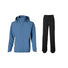 Ensemble pluie vélo Basil Hoga unisexe bleu et noir, veste imperméable et pantalon confortable pour cyclistes