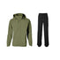 Ensemble pluie vélo Basil Hoga unisexe vert et noir, veste imperméable avec capuche et pantalon confortable