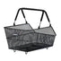 Panier arriere Basil Cento en acier noir avec systeme de fixation MIK et Multi System pour velo
