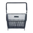 Panier arriere Basil Cento en acier noir avec fixation MIK et Multi System, ideal pour porte-bagages velo