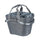 Panier avant souple amovible Basil Carry All KF 15 L gris avec fermeture et poignées confortables