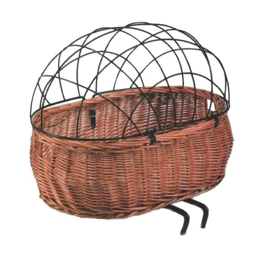 Panier avant en osier Basil Pluto pour vélo, idéal pour transporter votre chien en toute sécurité