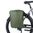 Sacoche double Basil Move 2 x 15L olive avec fixation universelle pour porte-bagages vélo, étanche et pratique