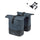 Sacoche double Basil Cove 32L avec fixation MIK moderne, grande capacité et protection contre la pluie pour vélo urbain