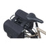 Sacoche double vélo Basil GO amovible 2x16L en noir fixée sur porte-bagages