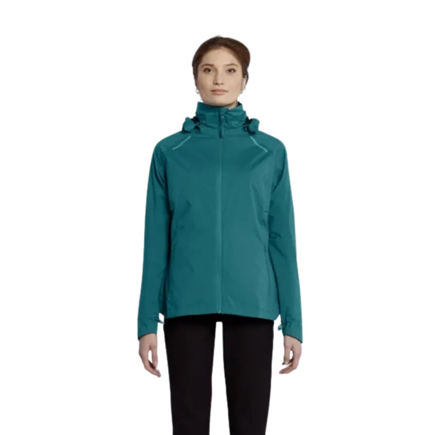 Veste vélo imperméable et respirante Basil Skane bleu-vert pour femme, parfaite pour sorties urbaines à vélo