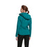 Veste imperméable et respirante Basil Skane turquoise vue de dos pour femme cycliste urbaine