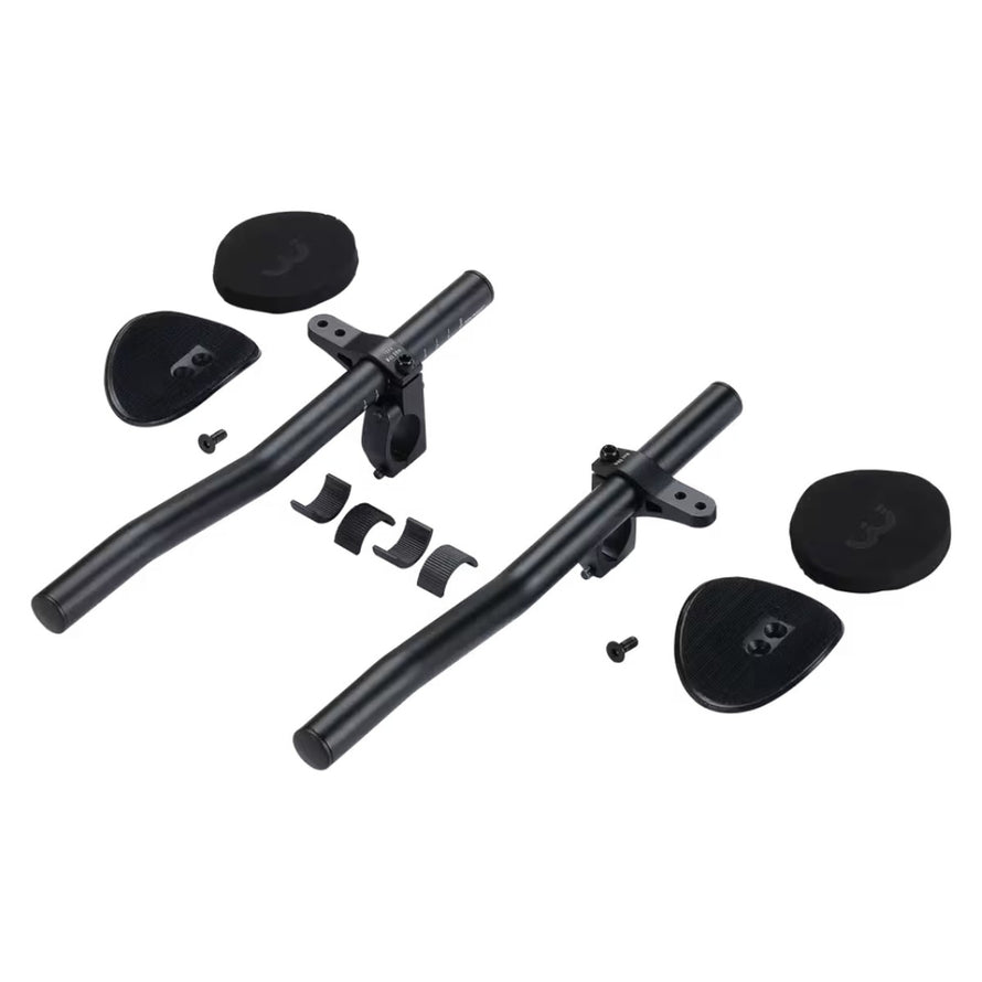 Prolongateurs vélo BBB AeroLight avec repose-bras modulables pour ajuster position et confort en cyclisme aérodynamique