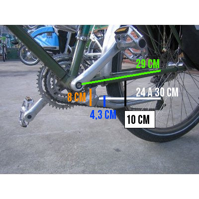 Béquille vélo 2 pieds hauteur réglable repli sur même côté - #4