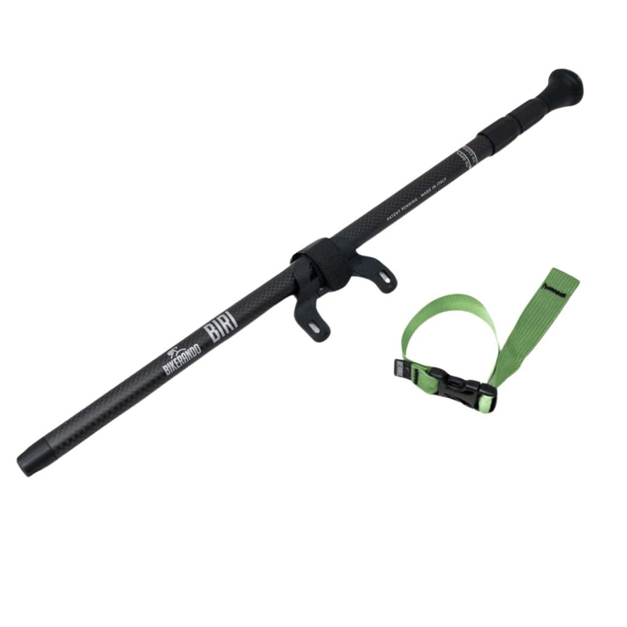 Béquille vélo télescopique sur rail de selle Bikerando Biri Pro Carbone
