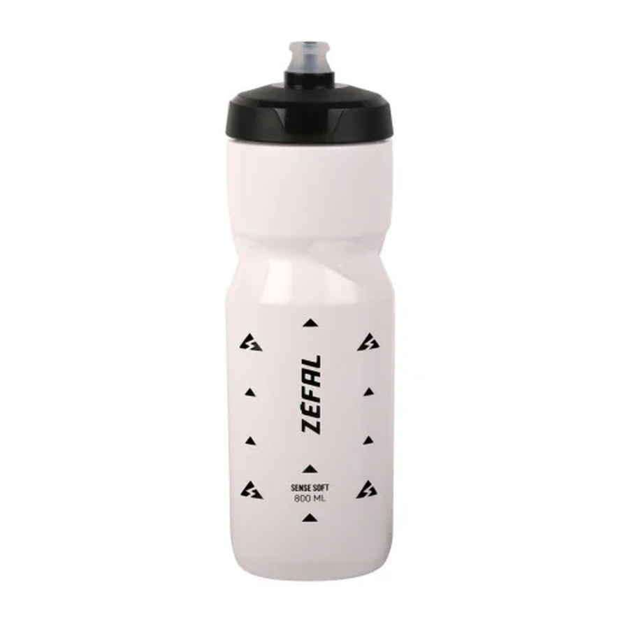 Bidon vélo Zéfal Sense Soft blanc 800ml avec tétine souple amovible pour une hydratation pratique en cyclisme
