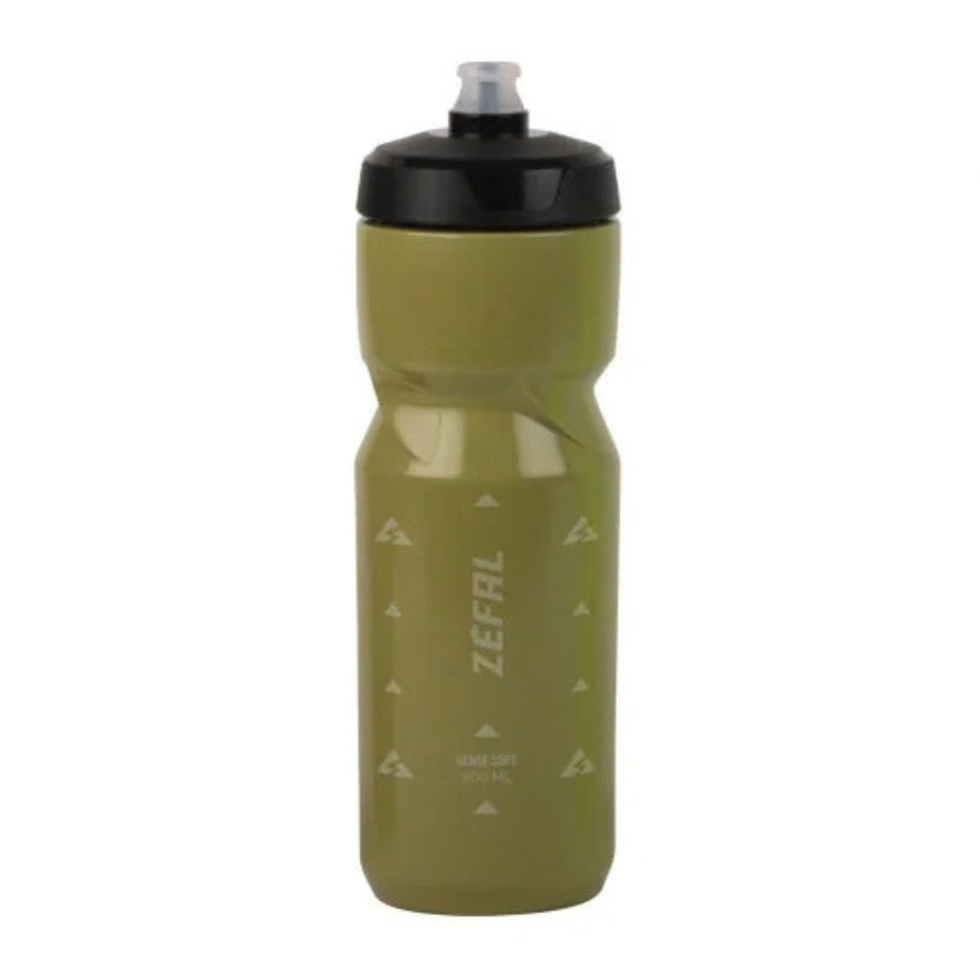 Bidon vélo Zéfal Sense Soft kaki avec tétine amovible souple pour une hydratation optimale en cyclisme