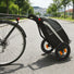 Remorque vélo chariot Shopping Trailer 50L bike_original avec sac noir et structure légère pour transport quotidien facile