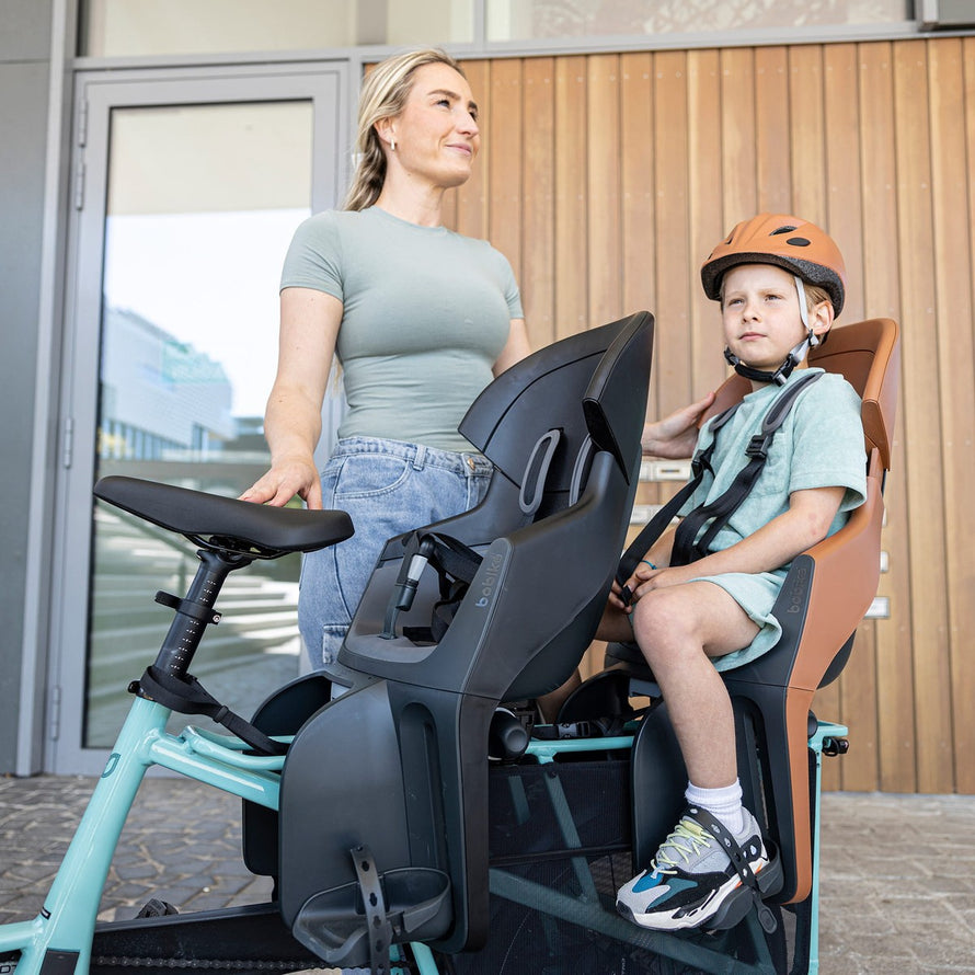 Siège vélo enfant Bobike Evolve Maxi évolutif et inclinable pour porte-bagages avec confort, sécurité et ergonomie renforcés