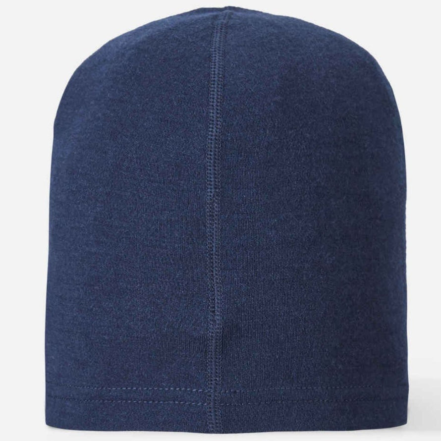 Bonnet enfant extensible Dimma Reima bleu marine vue de derrière