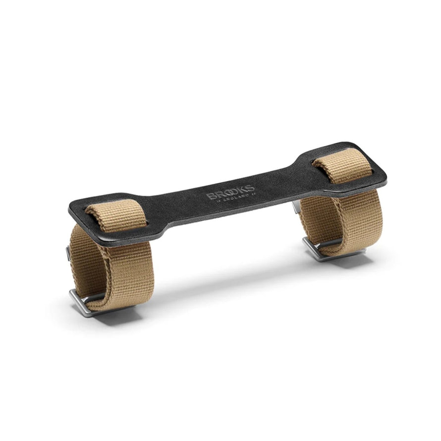 Sangle de portage vélo Brooks Leather Portage Strap en cuir et toile beige pour un transport pratique et élégant