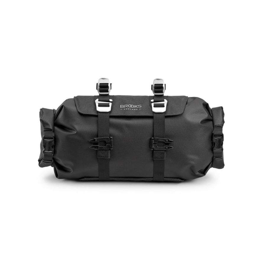 Sacoche de guidon Brooks Scape HandleBar Roll 9 L noire, imperméable et robuste pour bikepacking et cyclotourisme