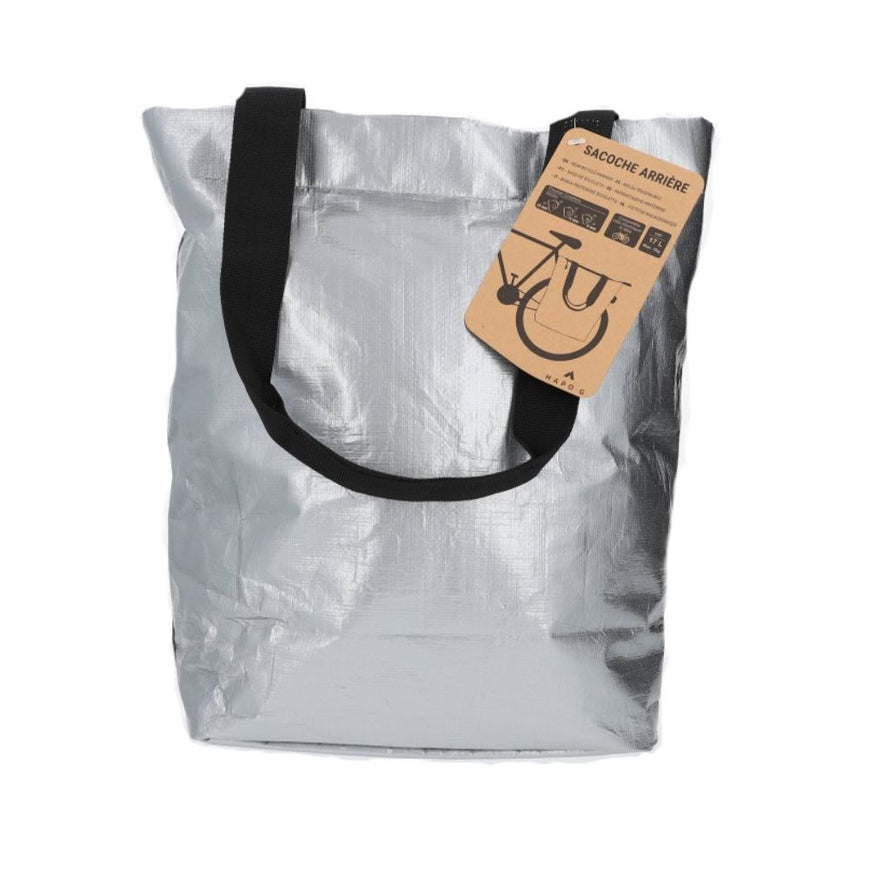 Sacoche cabas pour porte-bagages arrière vélo Hapo-G gris