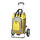 Caddie vélo Andersen Royal Plus avec sac isotherme 62L jaune et gris, idéal pour courses et balades à vélo