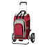 Caddie vélo Andersen Royal Plus rouge avec sac isotherme 62L et châssis alu, idéal pour courses à vélo et balades