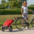 Caddie pour vélo Andersen Tura avec sac étanche Ortlieb rouge, parfait pour transporter vos courses facilement