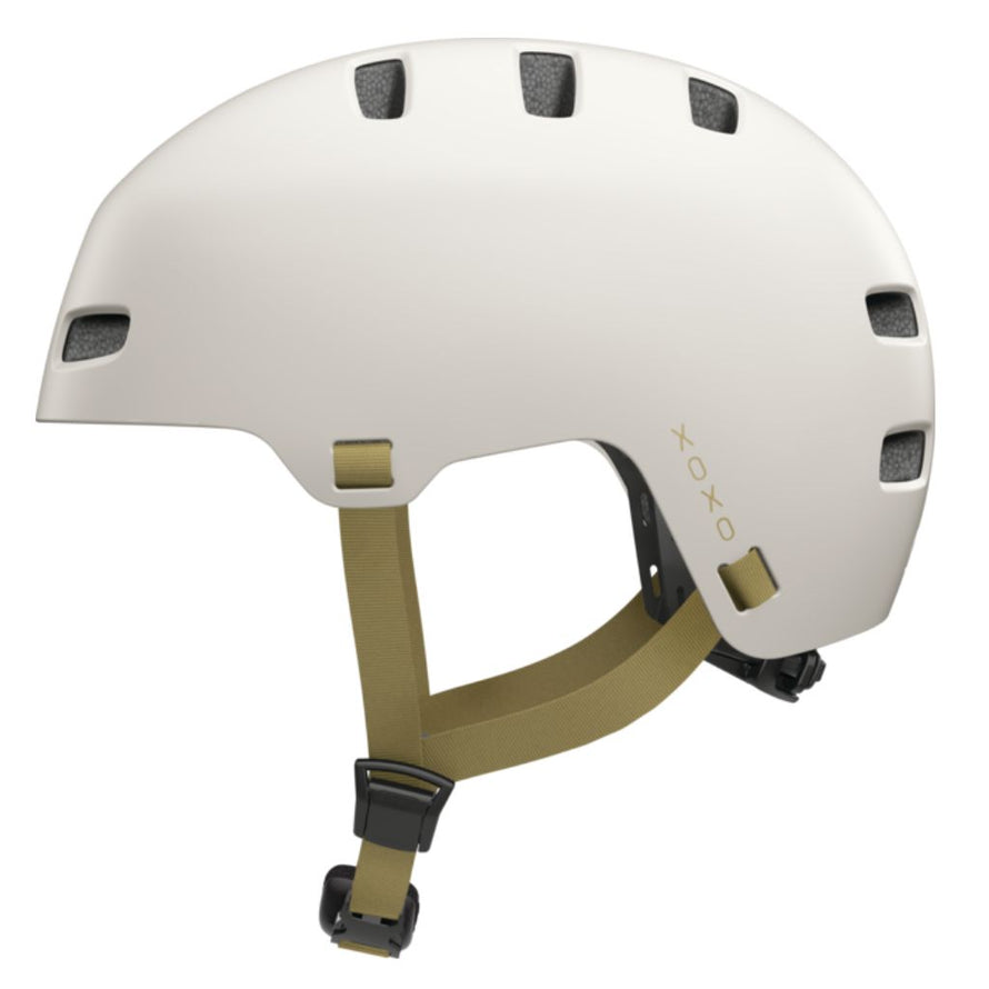 Casque Abus Xoxo Eco écoresponsable recyclé coloris Birch Taupe pour adulte unisexe urbain confortable sécurité vélo