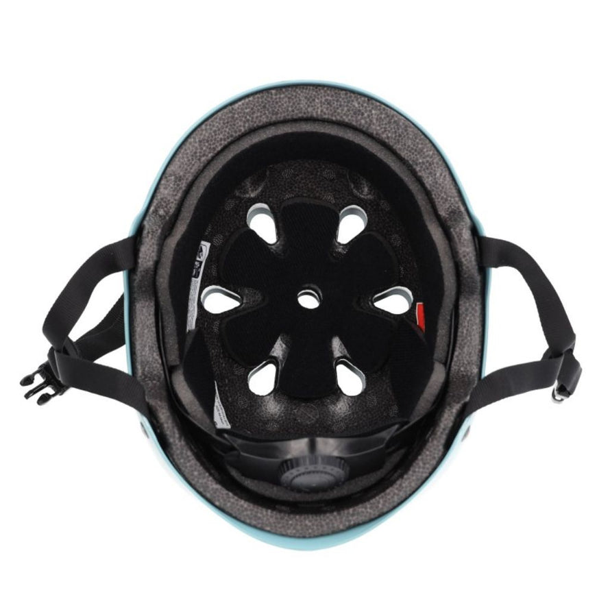 Vue intérieure du casque enfant Coolride Shark montrant les mousses confort et les aérations internes.