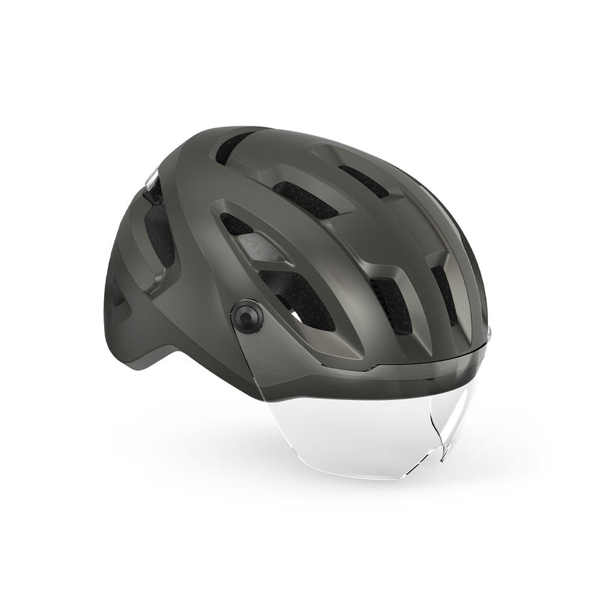 Casque Met Intercity Mips gris avec visière pleine pour protection optimale en vélo urbain
