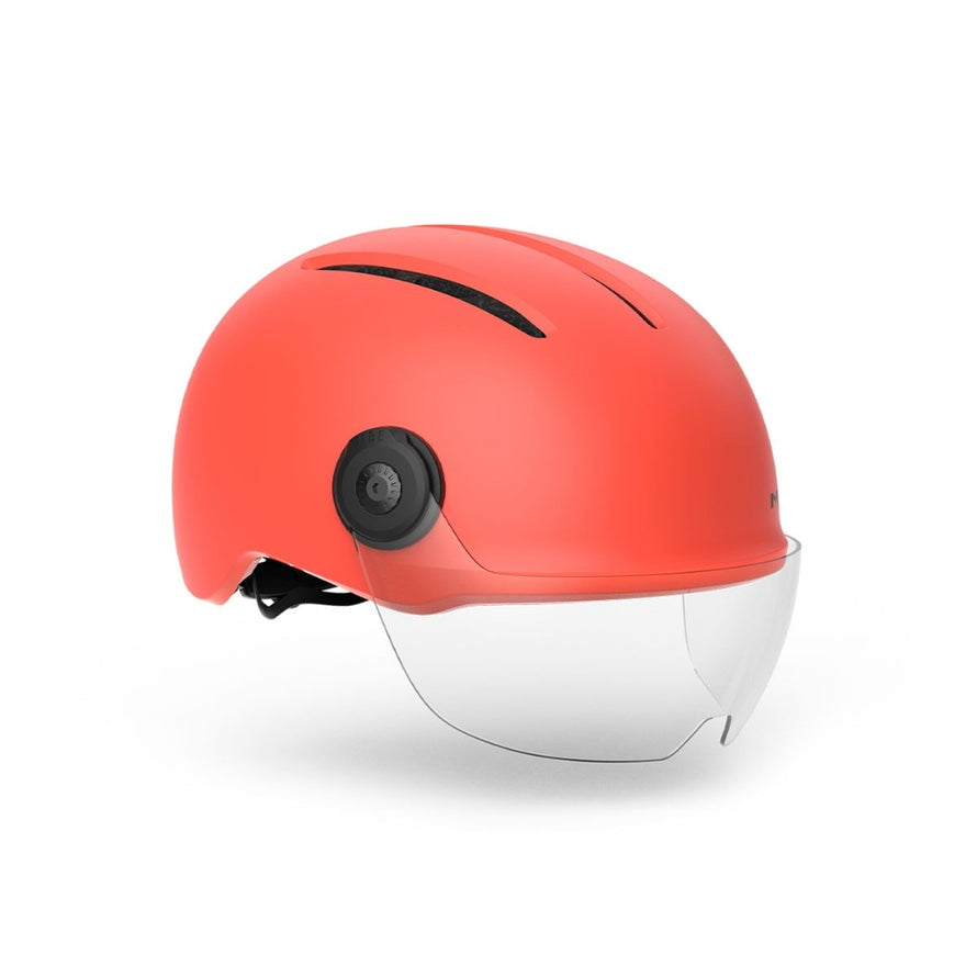 Casque Met Vibe On Mips corail avec visiere integrée pour une protection urbaine optimale