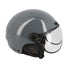 Casque urbain Optimiz O404 gris brillant avec visière transparente pour cyclistes en ville