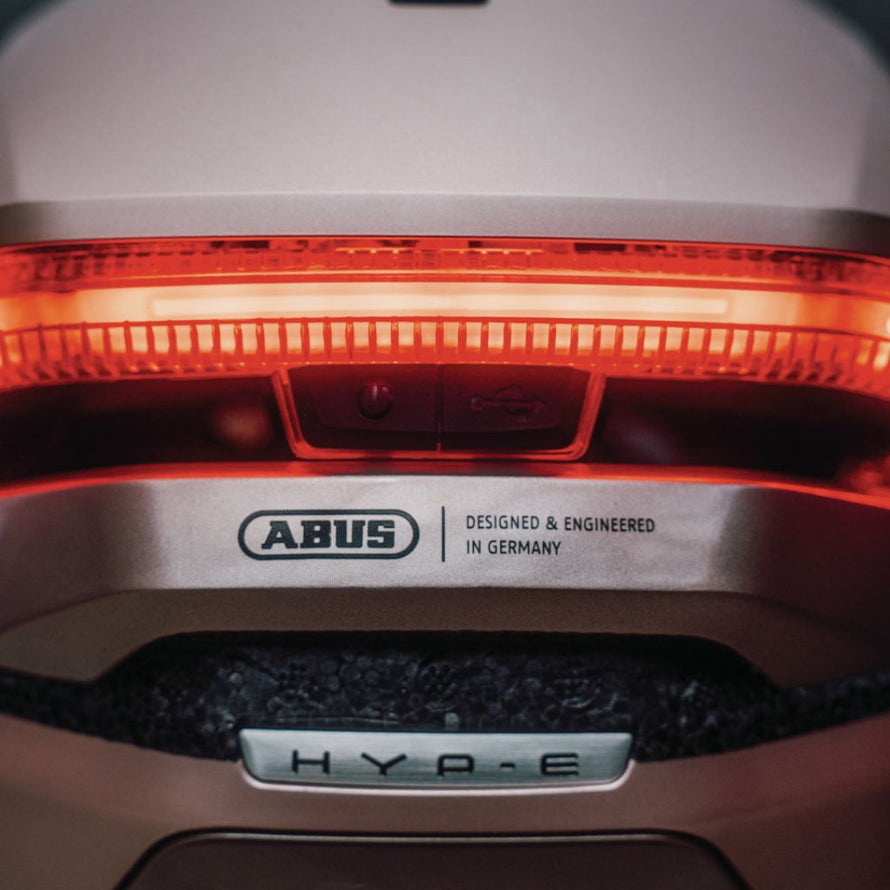 Casque vélo électrique Abus  Hype-e unisexe lumineux visibilité clignotant Fidlock Zoom Spin In Mold Hard Shell