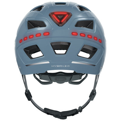 fahrradhelm urban i 2.0 signal Hyban 2.0 LED Abus blau Fahrradhelm mit Front- und Rücklicht
