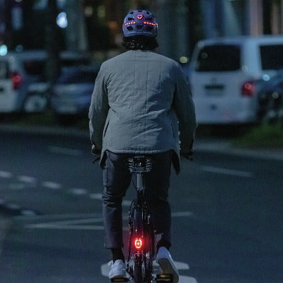 Casque vélo avec éclairages Abus Hyban 2.0 LED Signal Glacier - #7