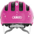 Casque vélo bébé Abus Smiley 3.0 rose avec motifs fleurs et coeurs, sécurité et confort pour enfant