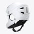 Casque Virgo Access blanc mentonnière et coque robuste pour une sécurité accrue en ville.